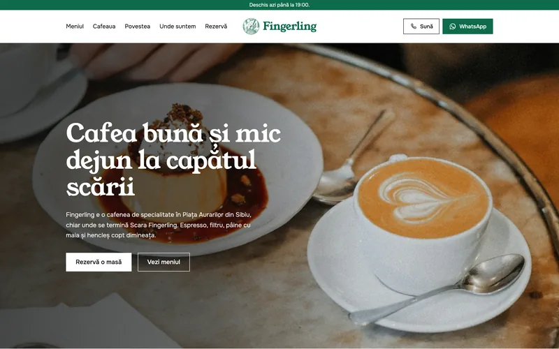 Site-ul cafenelei Fingerling