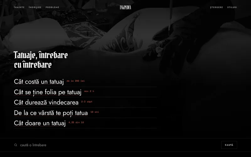 Site-ul Inkpedia, ghid despre tatuaje